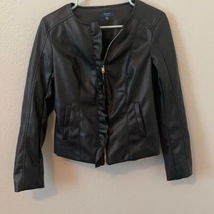 KAARI blue Women’s leather jacket